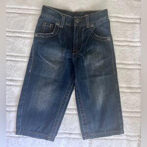 NWOT Toddler Boy Girl Jeans Size 2 Blue Denim With Suspender Buttons & P…​​​